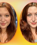 eyebrow tinting before and after