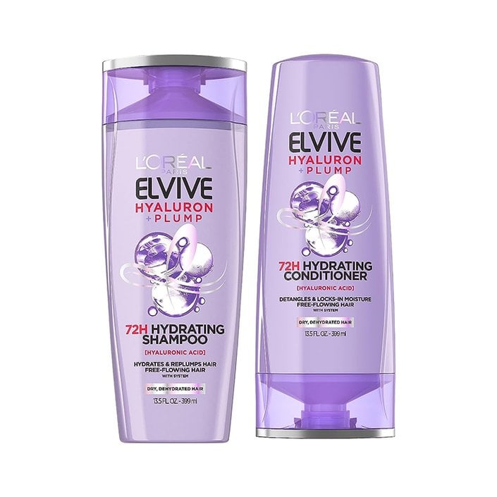 L’Oréal Paris Elvive Hyaluron + Plump Hydrating Shampoo and L’Oréal Paris Elvive Hyaluron + Plump Hydrating Conditioner